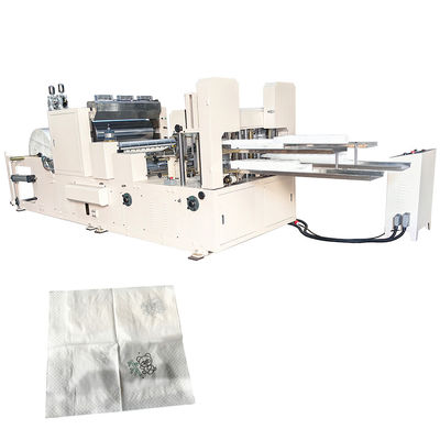 Buona velocità quattro mazzi tovagliolo tovagliolo carta pieghevole macchina con 2 colori di stampa