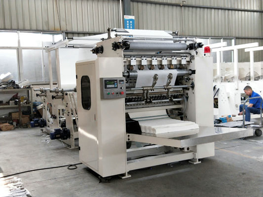 Macchina automatica per la fabbricazione di carta per tessuti facciali a piega in V 100-230 mm regolabile