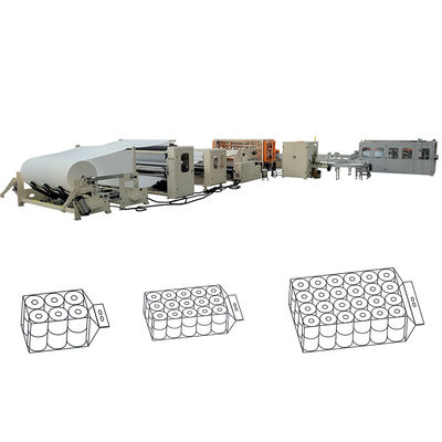 Linea di produzione automatica completa per l'imballaggio di pacchi da 48 rotoli di carta igienica piccola e rotoli di carta da cucina per aziende di carta tissue sudamericane
